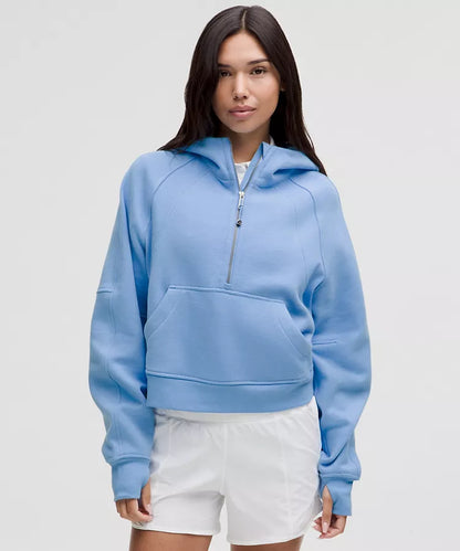 A Scuba Oversized Half-Zip Hoodie (Aero)