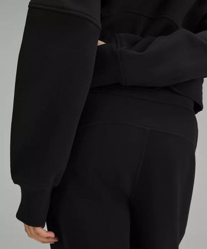 A Scuba Oversized Half-Zip Hoodie (Black)