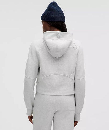 A Scuba Oversized Half-Zip Hoodie (Light grey)