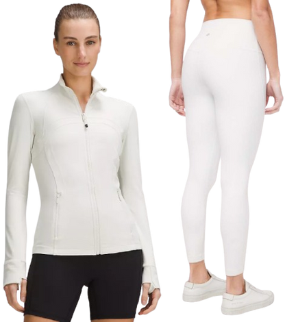 Define Jacket & High Rise Align Pant (White)