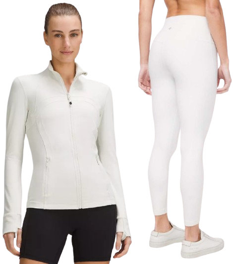 Define Jacket & High Rise Align Pant (White)