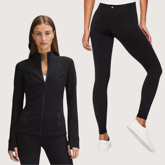 Define Jacket & High Rise Align Pant (Black)